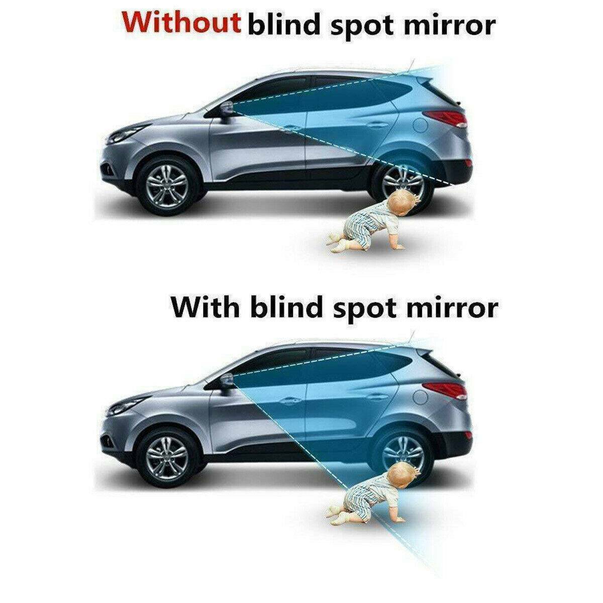 2pcs Car mirror Wide Angle Round Convex Blind Rear View Spot Mirror 360Â° New