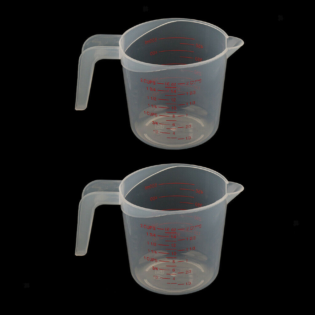 4Pcs Household Kitchen Water Supplies Large Plastic Measuring Cups 250/500ml
