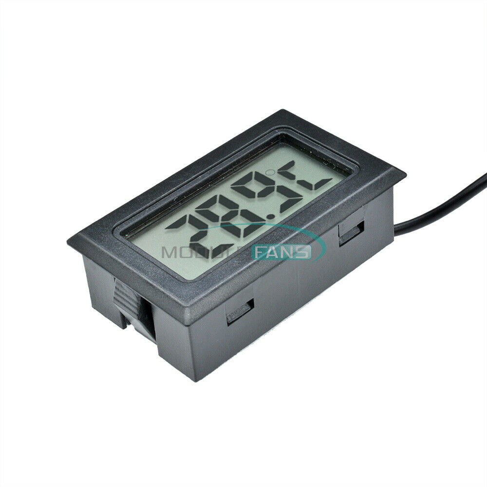 Electronic digital thermometer FY-10 embedded 1 M for Aquarium black