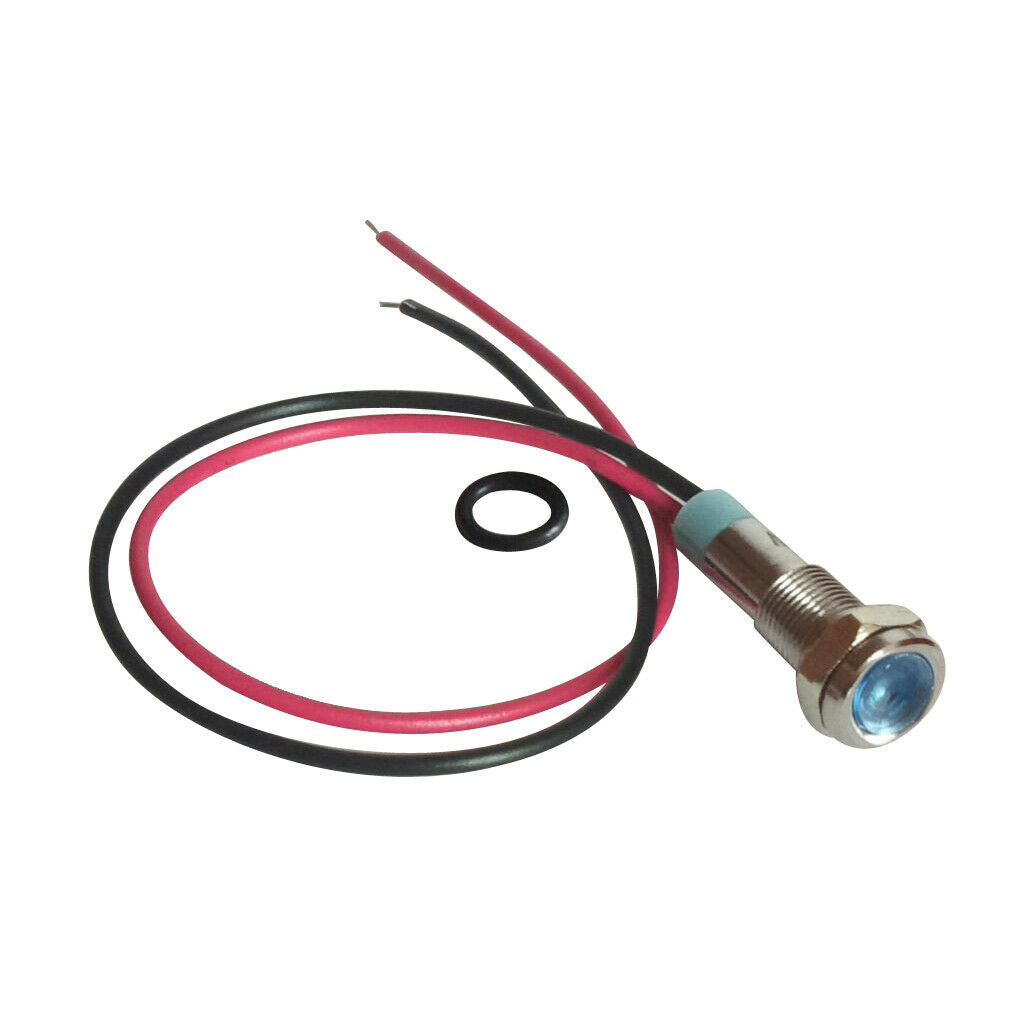 2Pcs 6mm 220V LED Indicator Light Lamp Pilot Dash Car Vehicle Motorcycle Boat