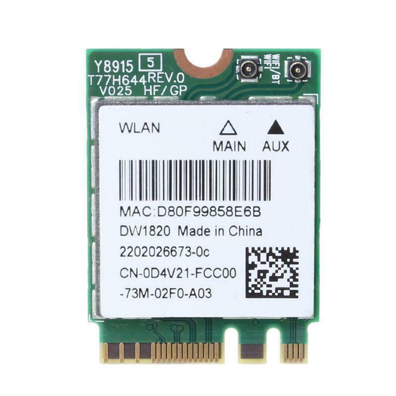 For Dell Wireless 1820 DW1820 WLAN WiFi 802.11AC + BT 4.1 M.2 WIFI Card D4V21