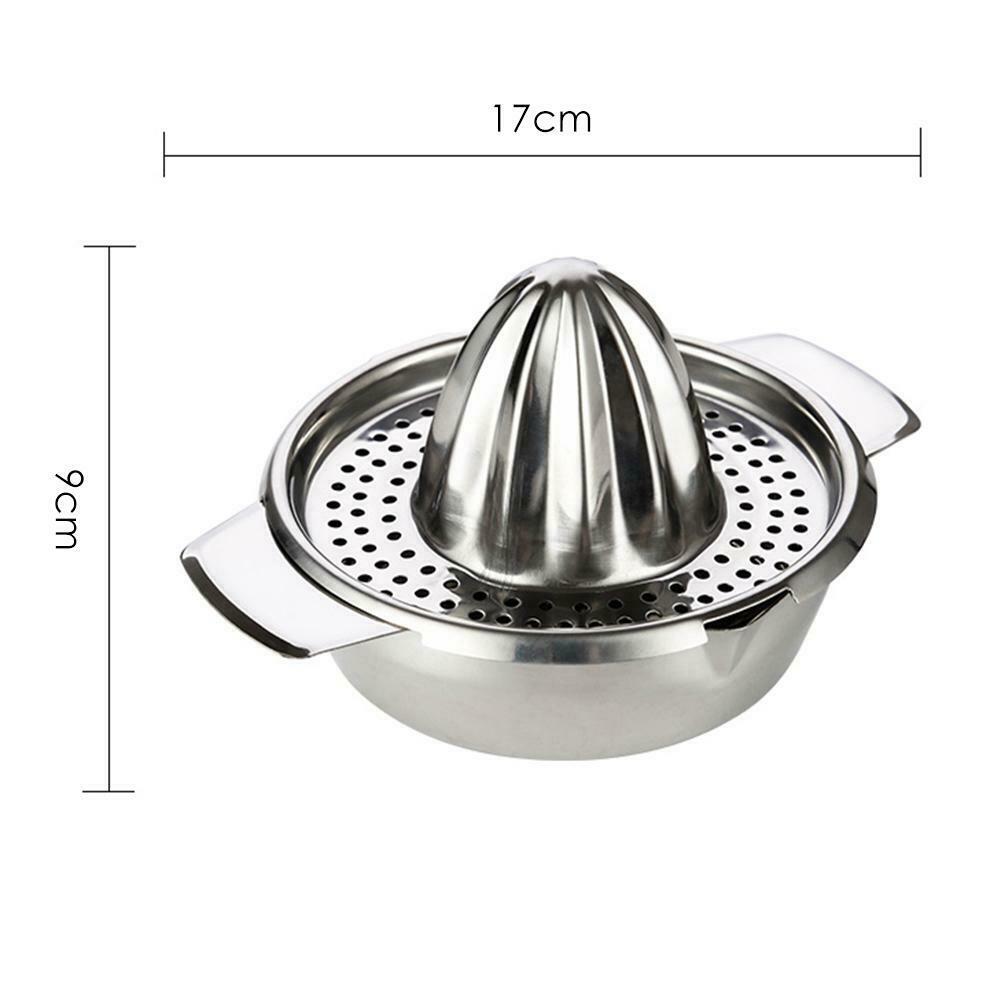 Stainless Steel Manual Orange Juicer Lemon Fruit Juice Squeeze Filter Bowl  @