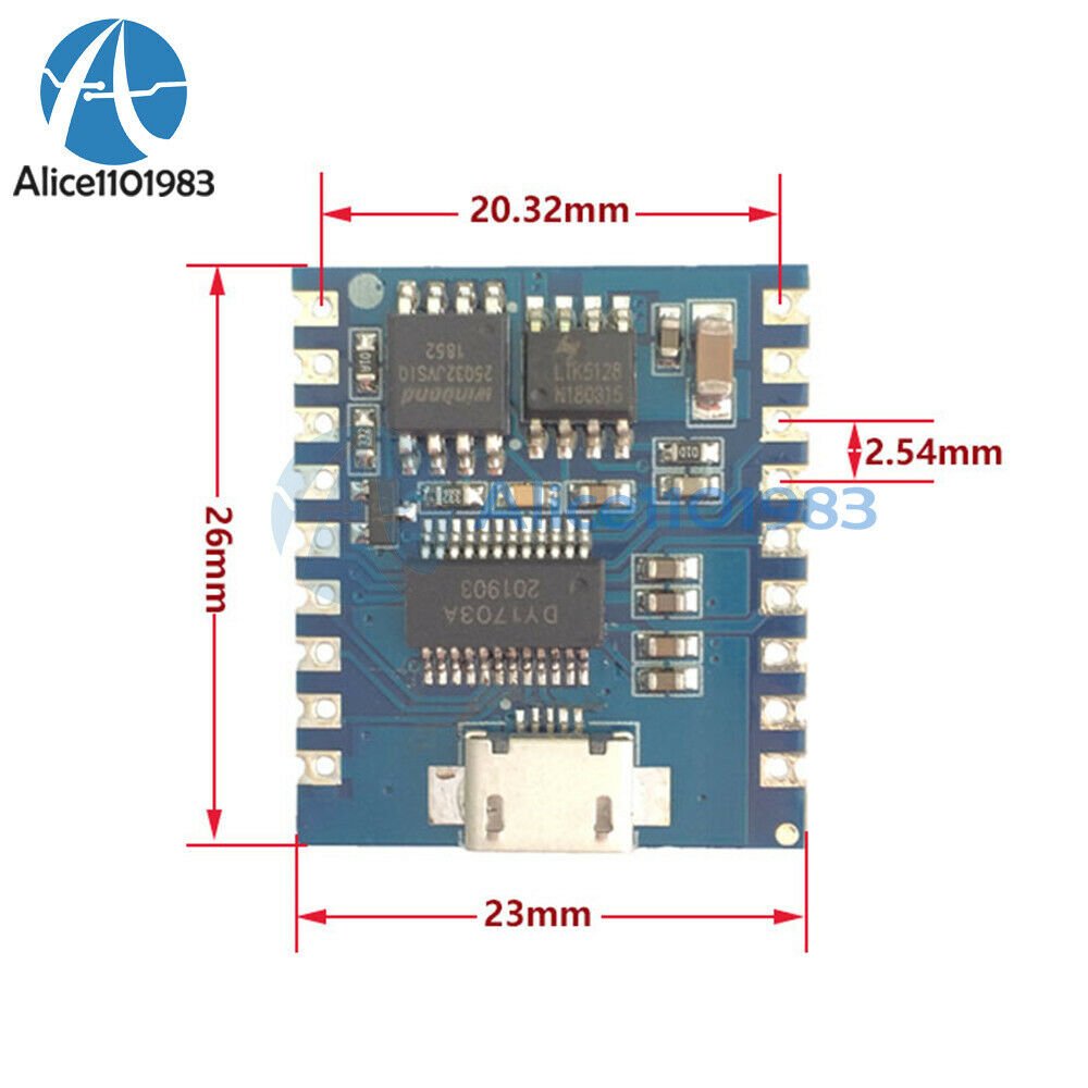 10PCS Mini MP3 Player Voice Module USB Download Flash Audio Module IO Trigger 5W