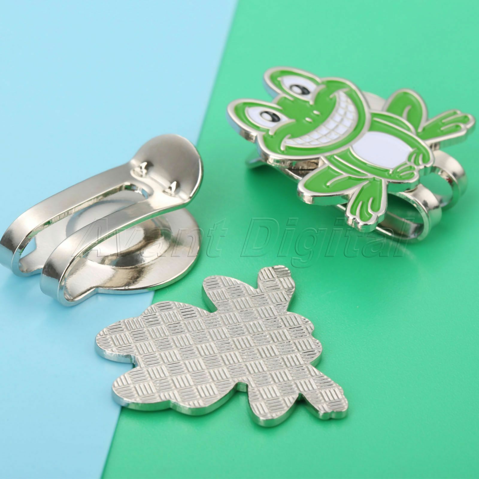 Alloy Frog Pattern Design Hat Clip With Magnetic Golf Ball Marker Training Game
