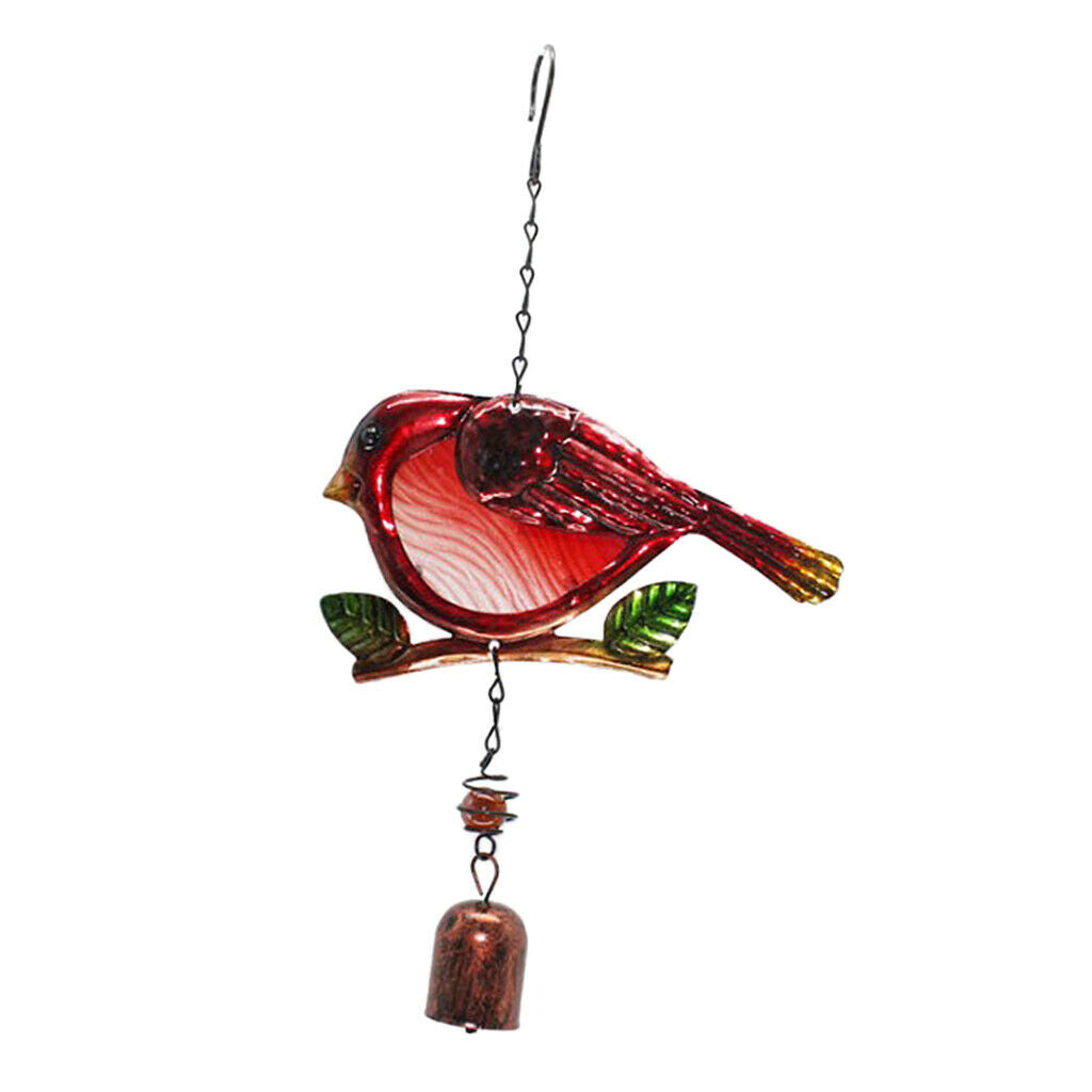 2Pcs Metal Bird Shape Outdoor Wind Chimes, Musical Wind Bell for Garden Patio