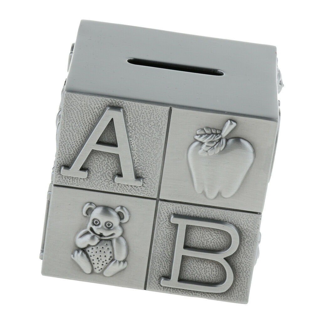 Cubic Metal Piggy Bank Money Box, Good choice for home furnishings or coin
