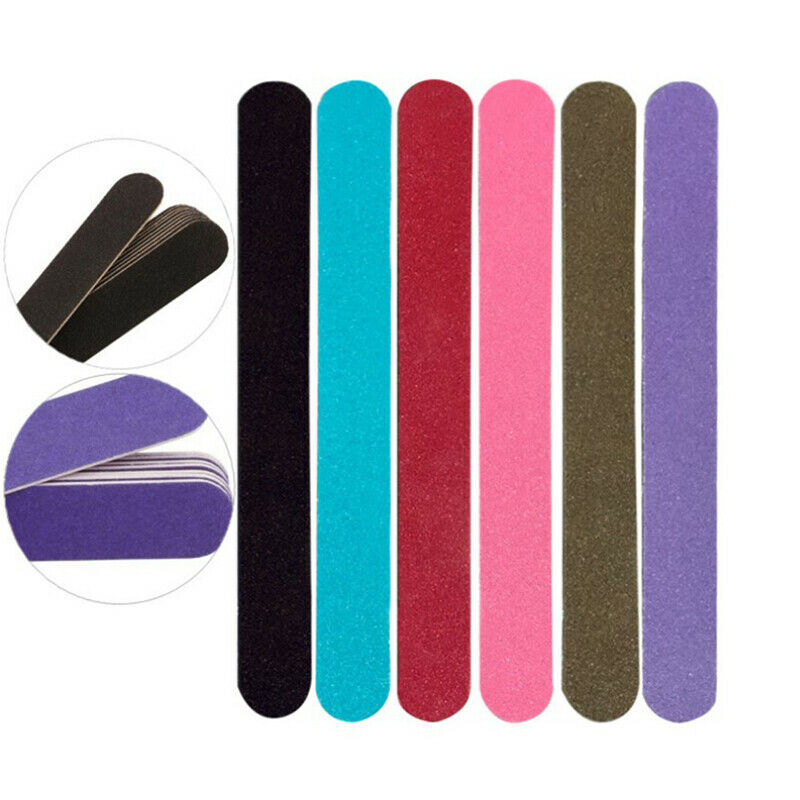10Pcs Home Beauty Salon Double-Sided Disposable Nail File Emery Shaping BoardSJ