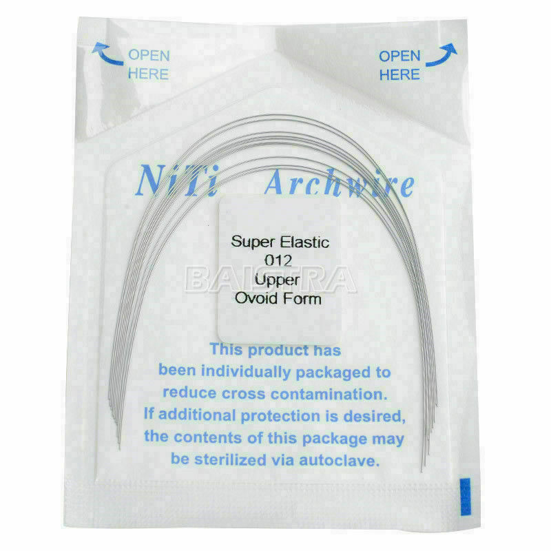 200 X Dental Orthodontic Round Arch Wires Super Elastic NITI Ovoid Form AZDENT