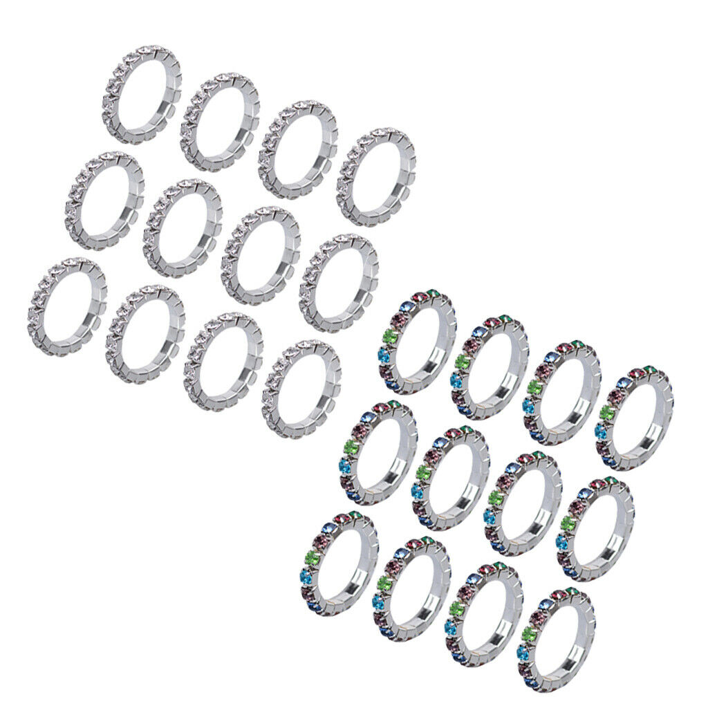 12pcs Elastic Crystal  Unique Engagement Wedding Promise Friendship  -