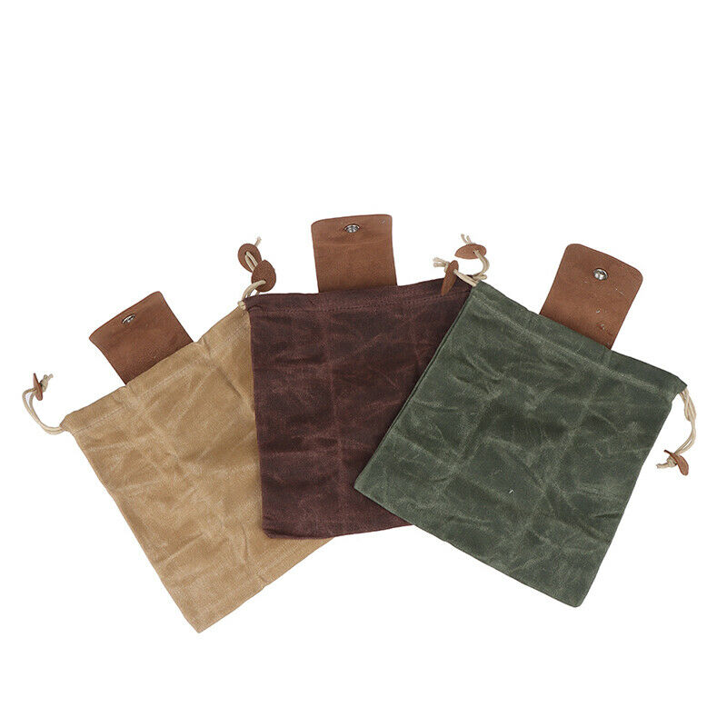 Outdoor Canvas Bushcraft Foraging Pouch Bag With Drawstring for Hiking PickiFCA