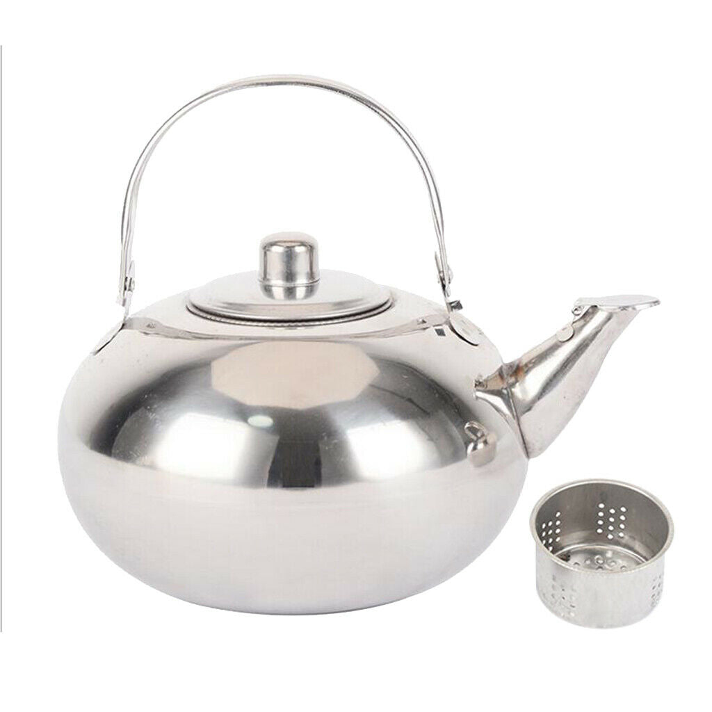2Pcs Teapot with Infuser Loose Tea Leaf Stainless Steel Tea Pot Coffee Water