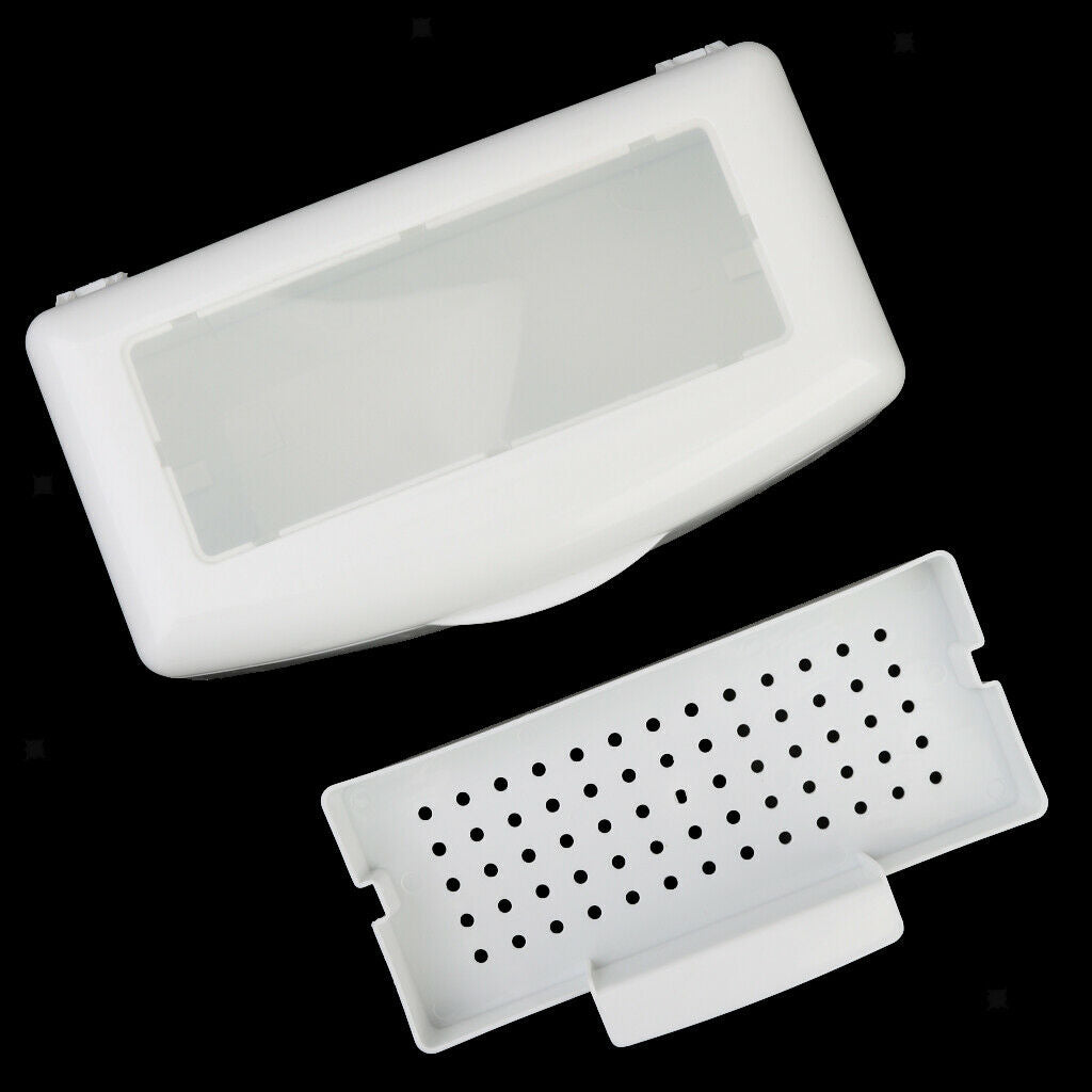 White Nail Art Tool Clean Sterilizing Tray Box Implement Sterilizer Case