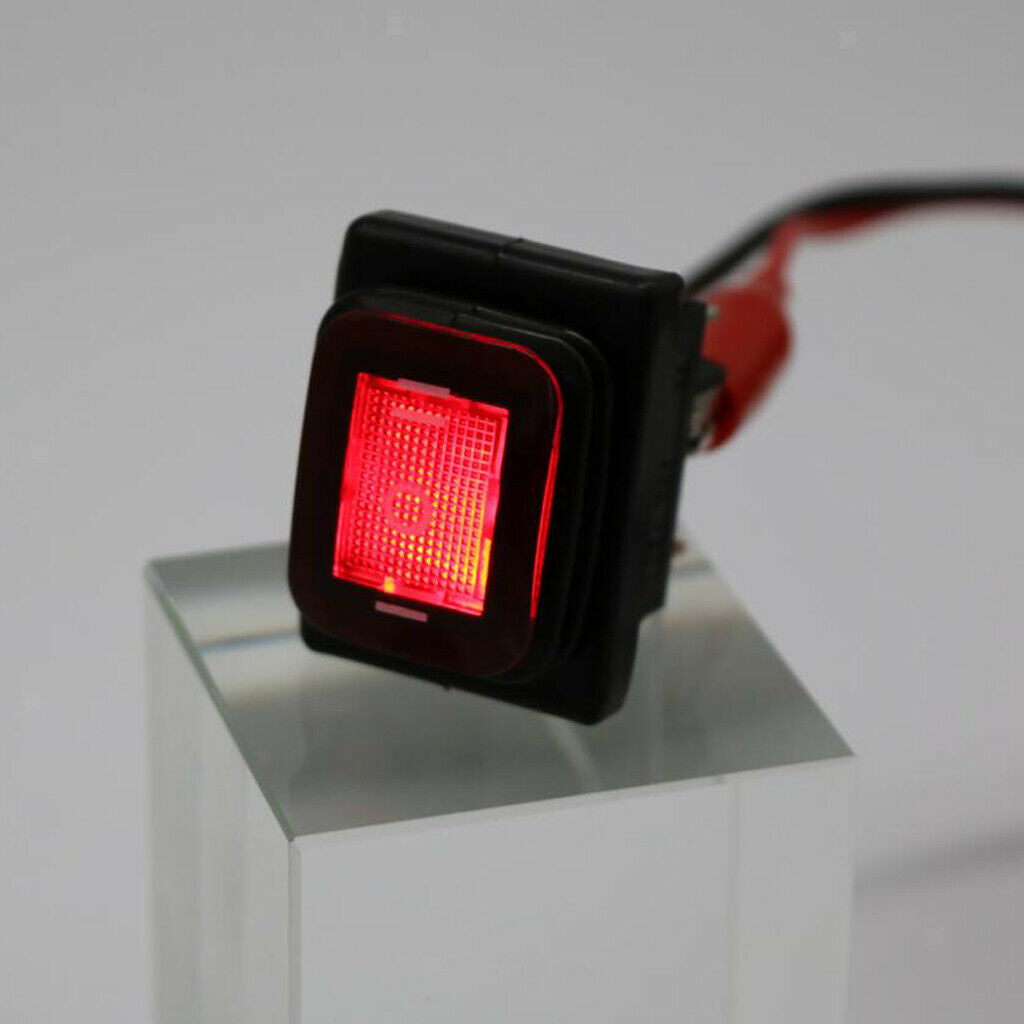 2 Pieces Red Yellow 6 Pin On-Off-On Car Boat Lighted Rocker Toggle Switch