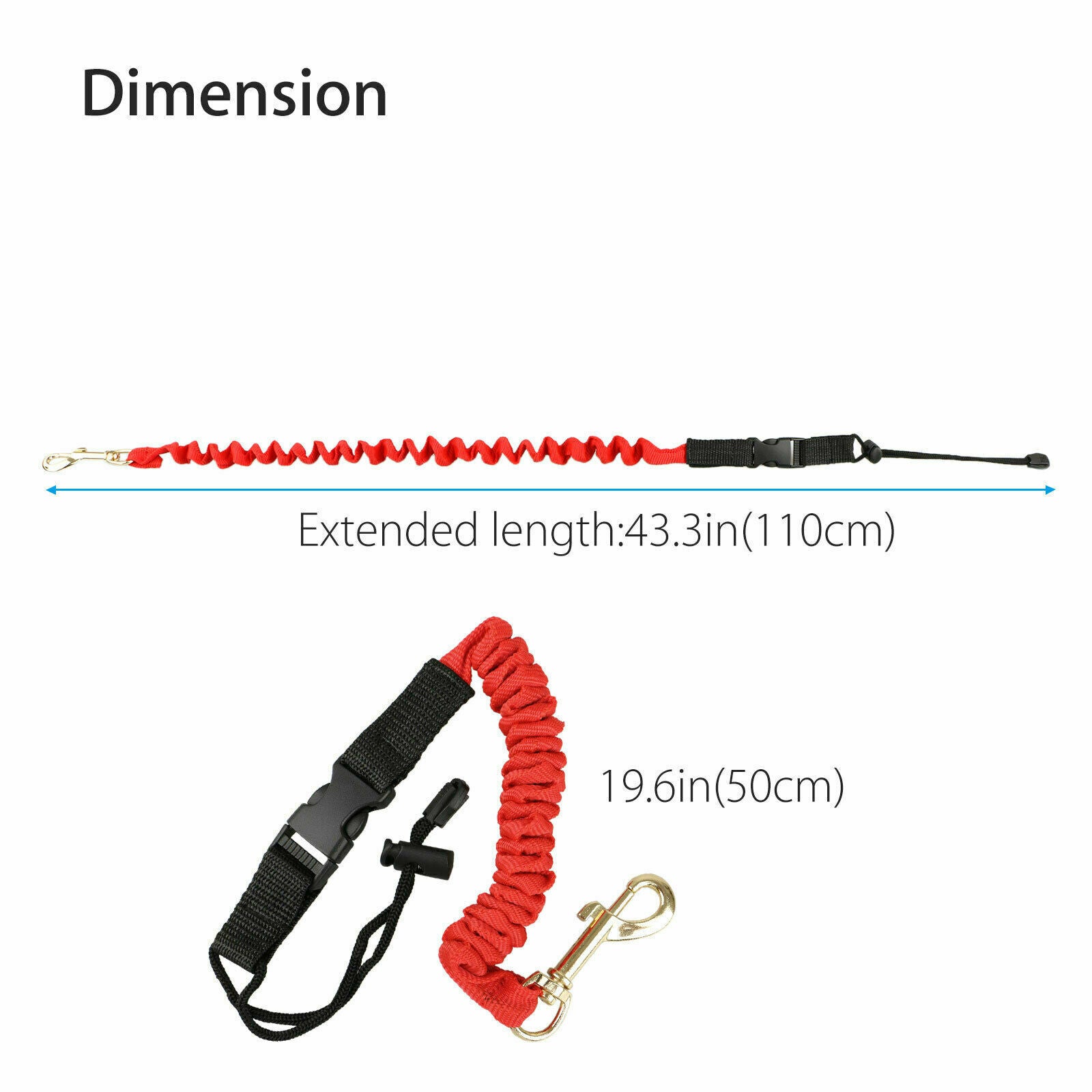 2x Kayak Canoe Elastic Paddle Leash Fishing Rod Lanyard Accessories Rope Safety