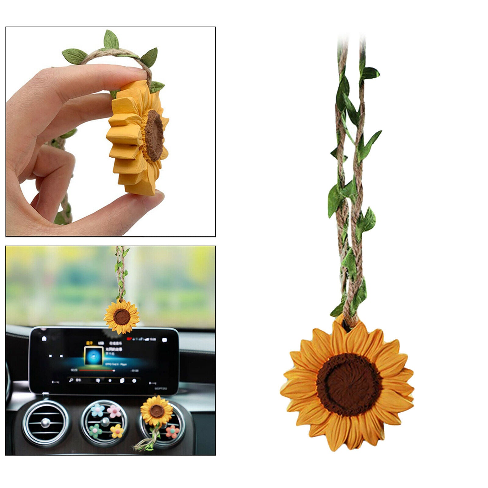 Car Rearview Mirror Charms Pendant Hanging Ornament Perfume Air Freshener