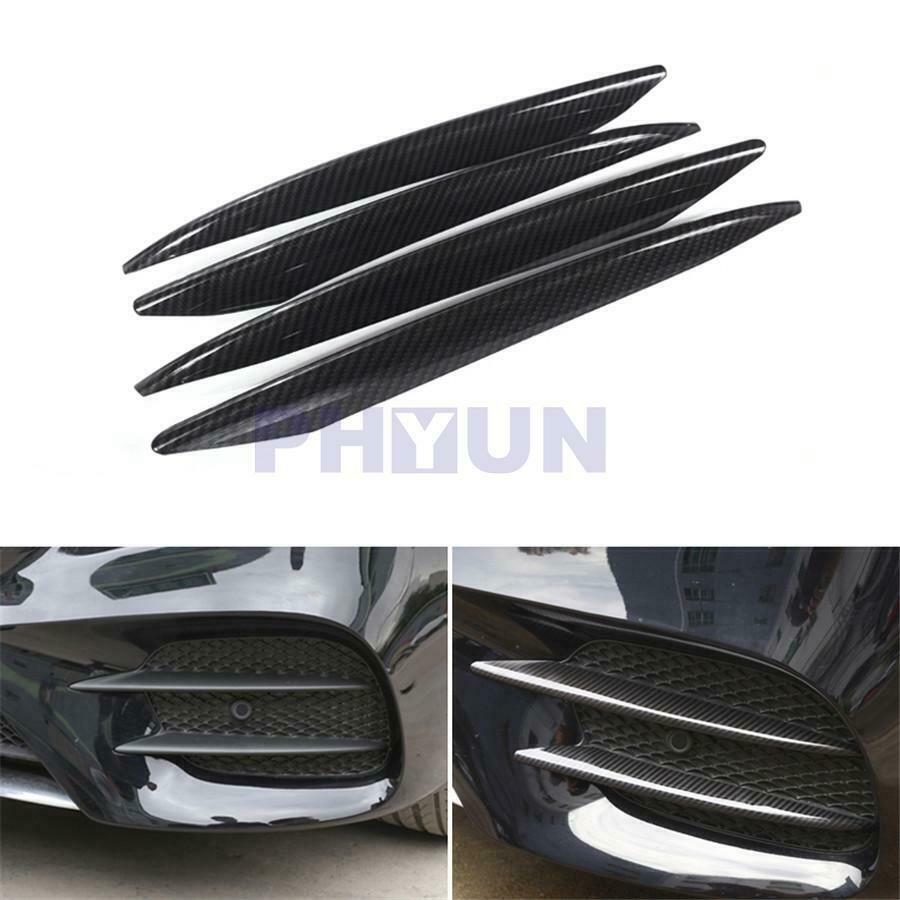 4xCarbon Fiber Style Car Front Fog Light Grille Trim For Benz W213 E Class 16-20