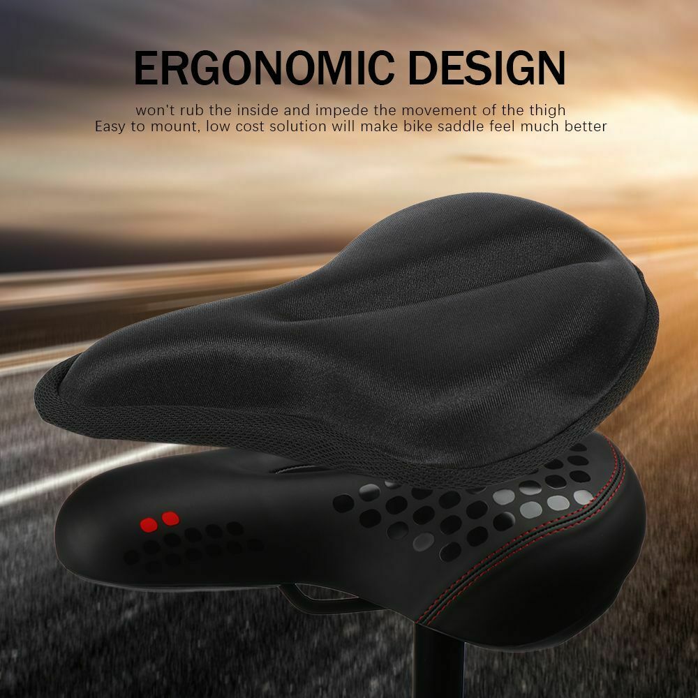 Soft Gel Cushion Silicone Saddle Cover Bike Seat Pad Cycling Accessories