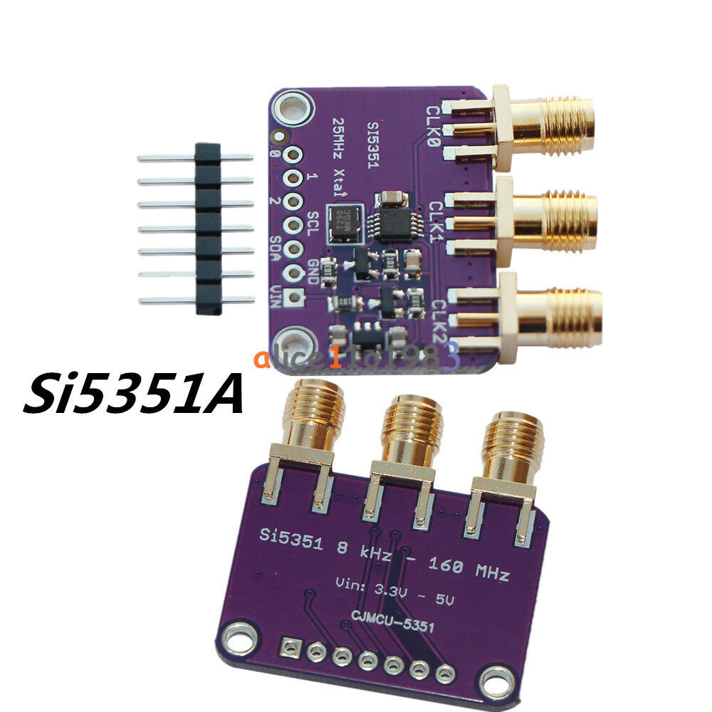 Si5351A I2C 25MHZ Clock Generator Breakout Board 8KHz to 160MHz for Arduino
