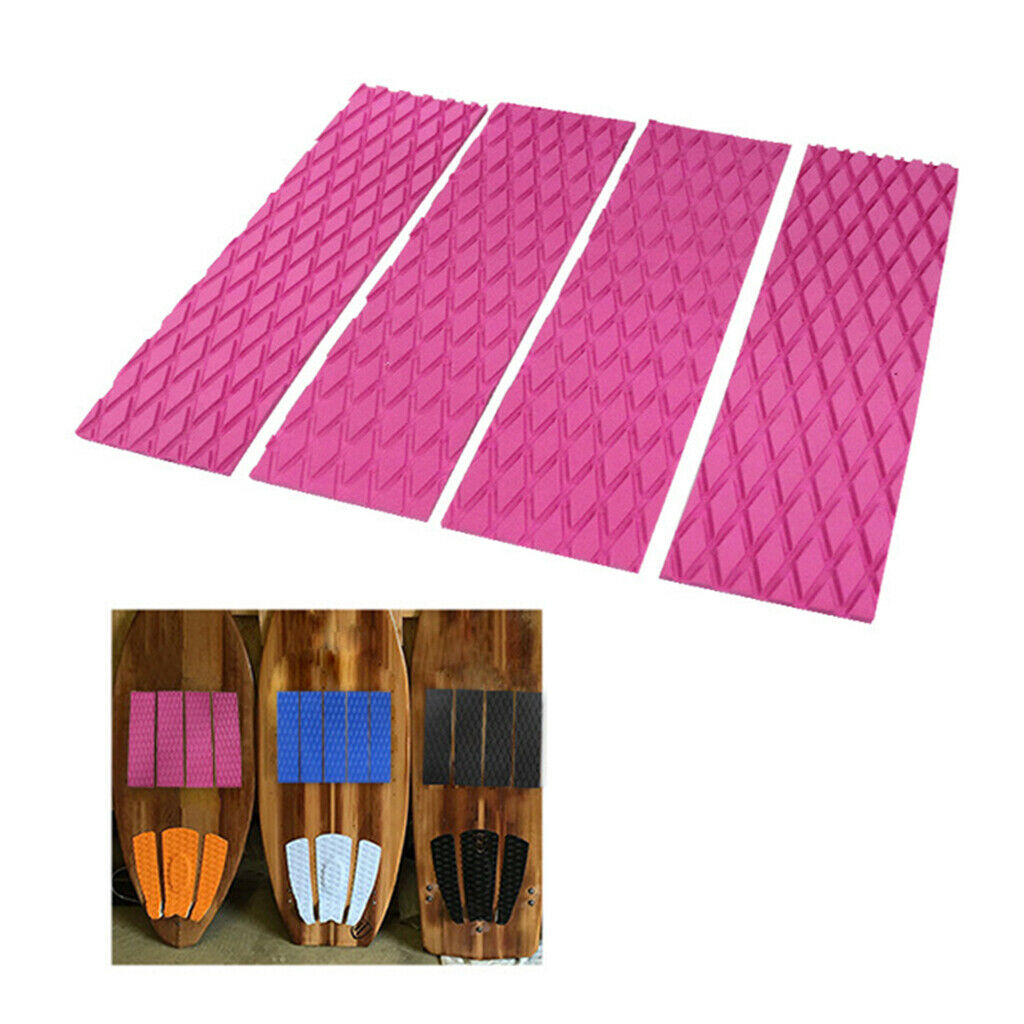 Non- Surfboard Traction Pad Deck Mat EVA Foam for Skimboard - Pink, 31x8CM