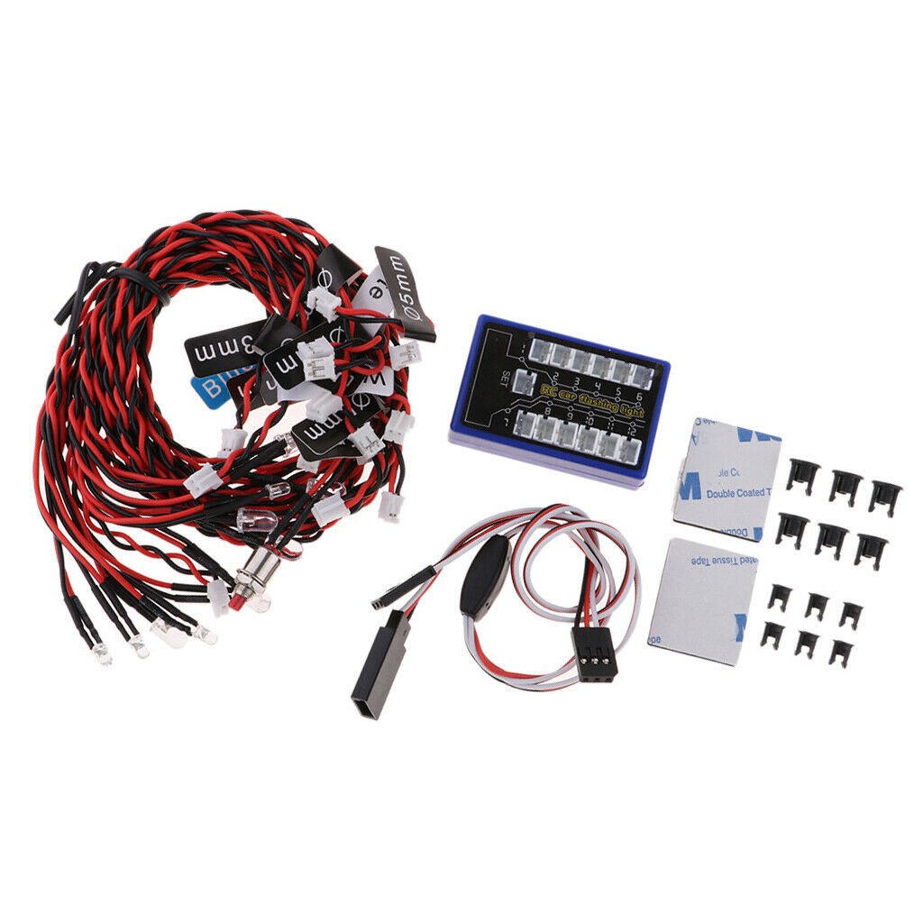 12 LED Flashing Lights Strobe Lights for 1/8 4  4 RC RC Buggy