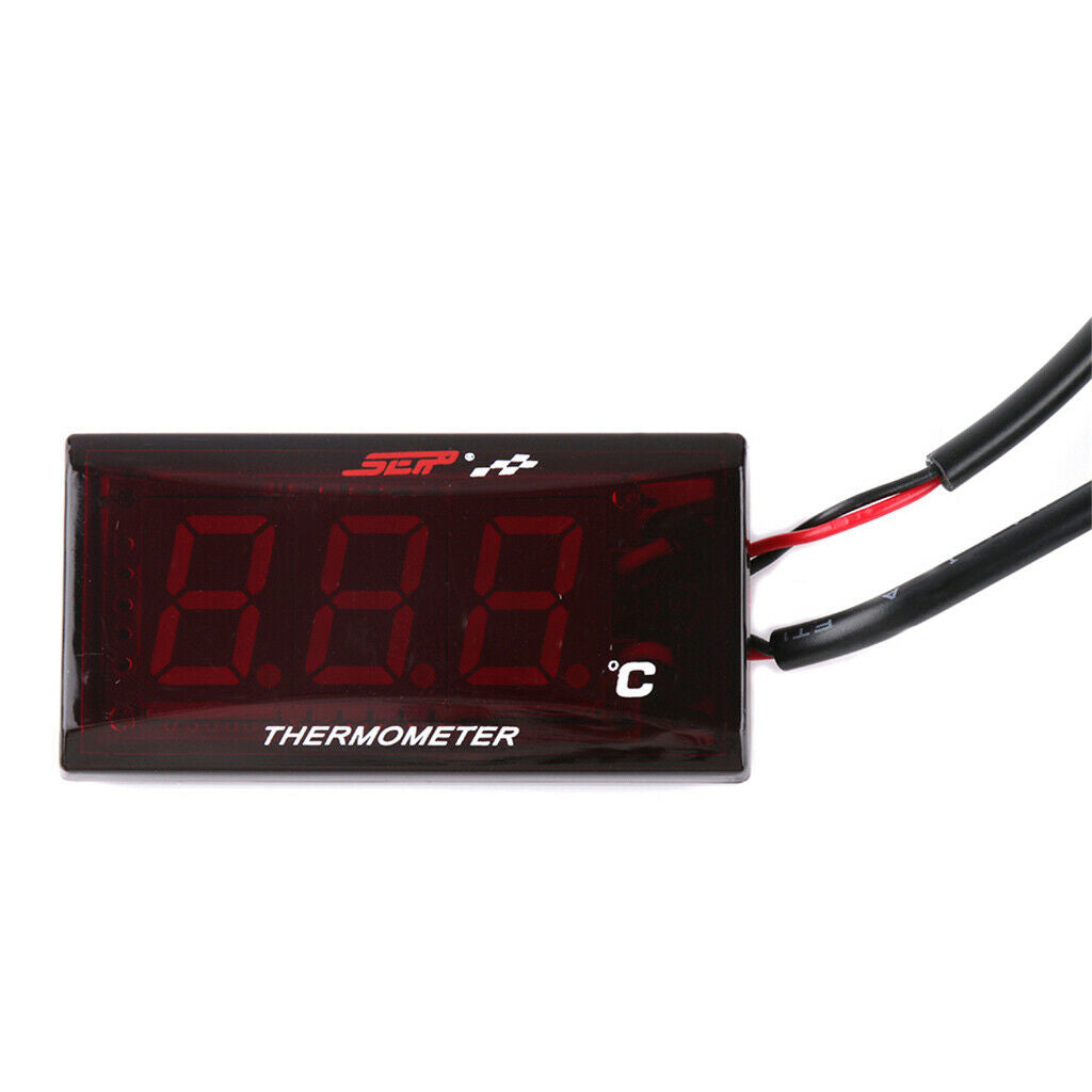 Universal Motorcycle LED Digital Display Thermometer Water Temp Gauge Meter Red