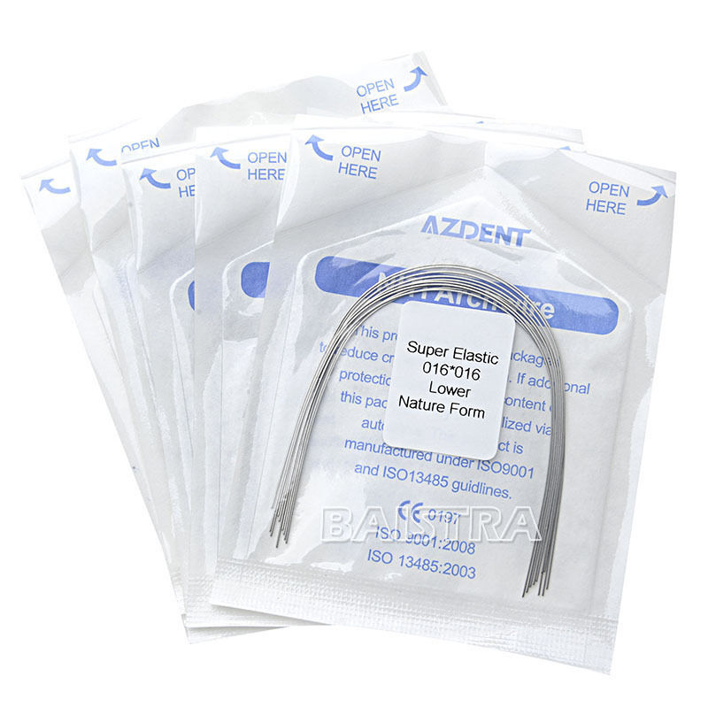 50 X Dental Orthodontic Super Elastic Niti Natural Rectangular Wires 16*16 Lower