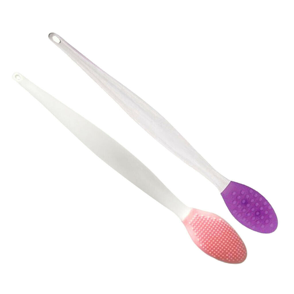 2 Pieces Face Clean Handheld Silicone Brush Peeling Blackhead Remove Brush