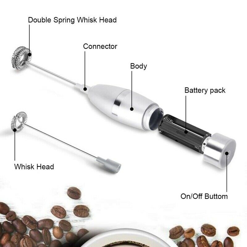 Milk Blender - Milk Frother, Electric Handheld Foam Maker For Making Lattes CoS7