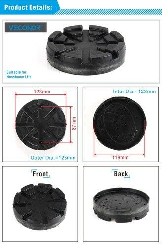 4Pcs Heavy Duty 123mm Round Rubber Arm Pads Car Lift Accessories Truck Hoist Pad