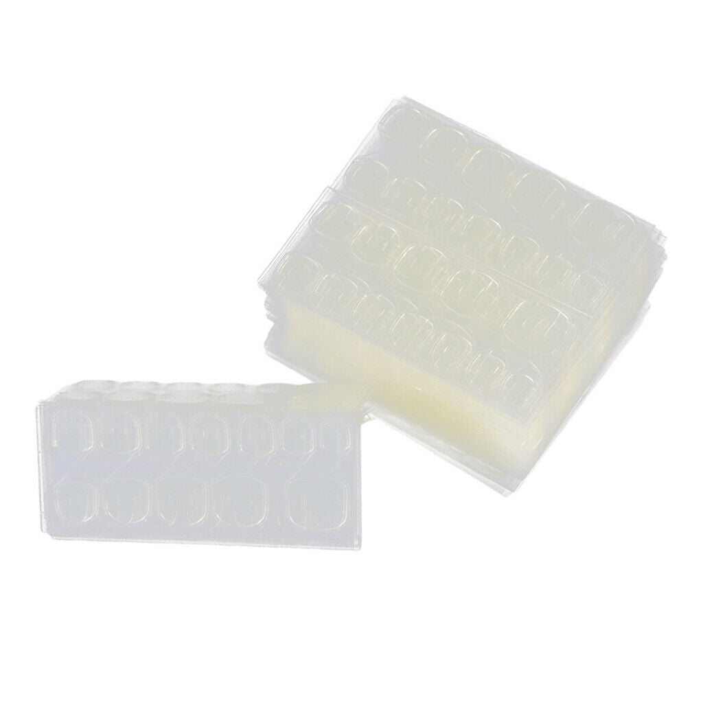 240 Pack Waterproof False Nails Tapes Breathable Nail Art Stickers Glue