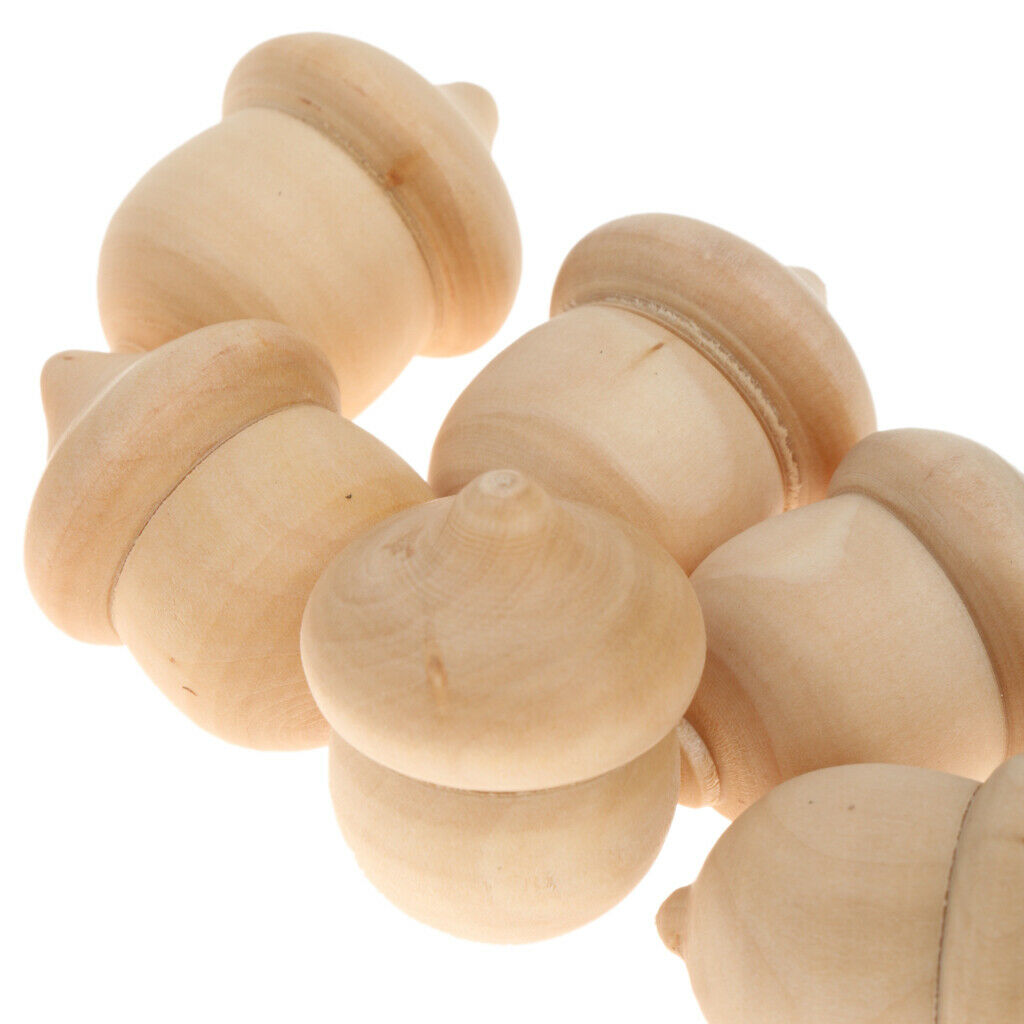 10pcs Unpainted Acorns Charms Wedding Party Hanging Ornaments DIY 40x25mm