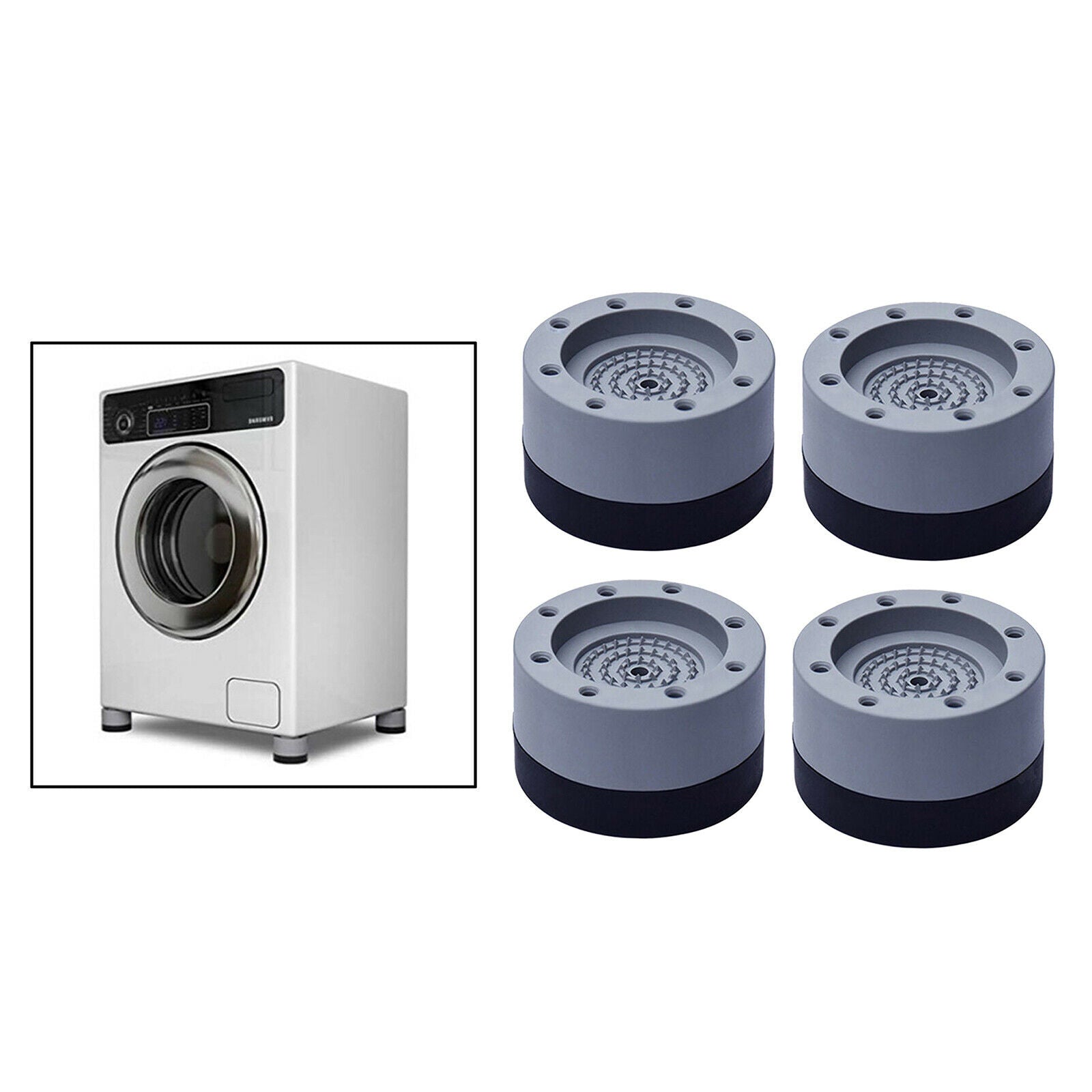 8Pcs Anti Vibration Pads Washer Dryer Machines Reduce Noise Walking 3.5cm