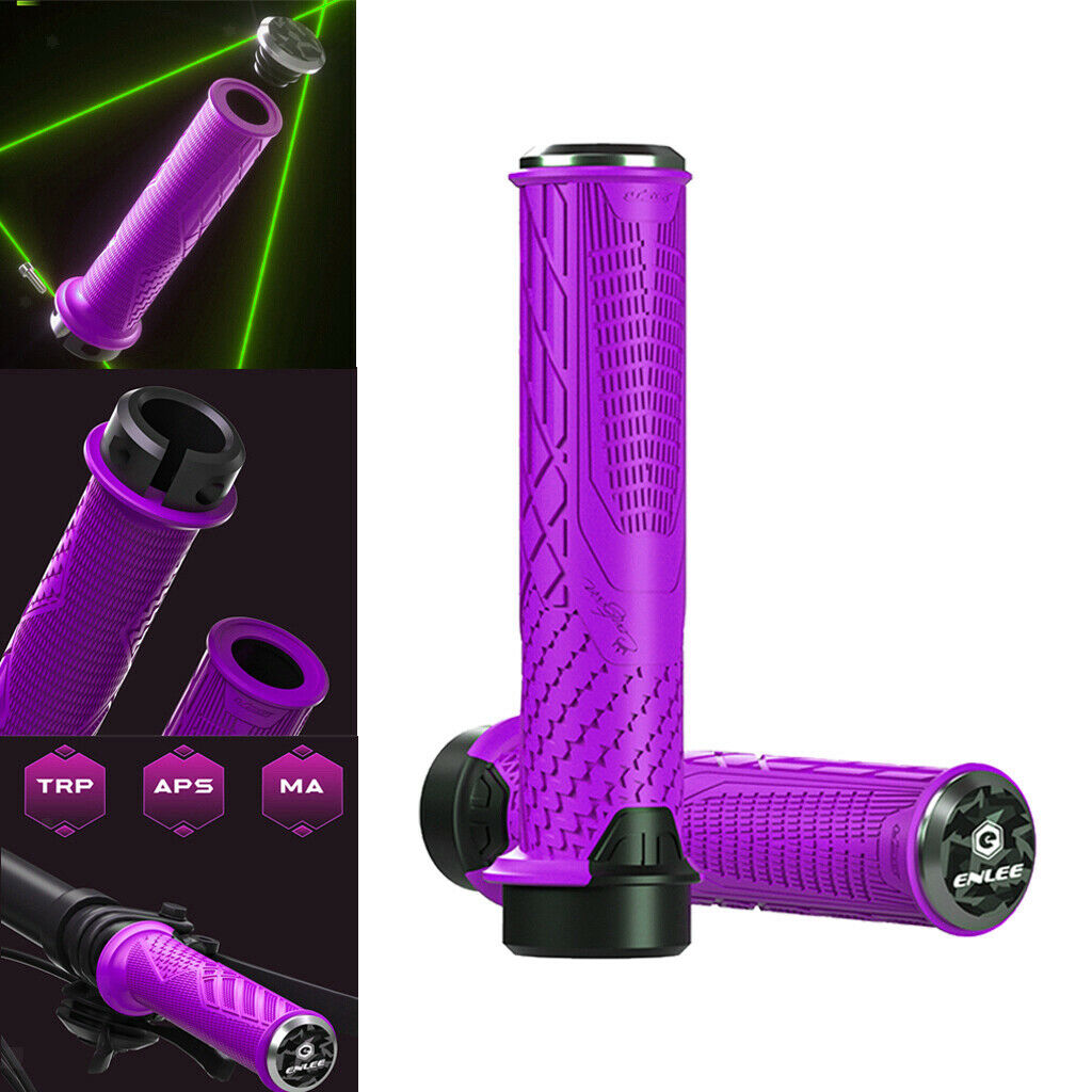 Bike Handlebar Grips Hand Grip MTB Cycle Road Mountain Bike Purple 138x22x22mm