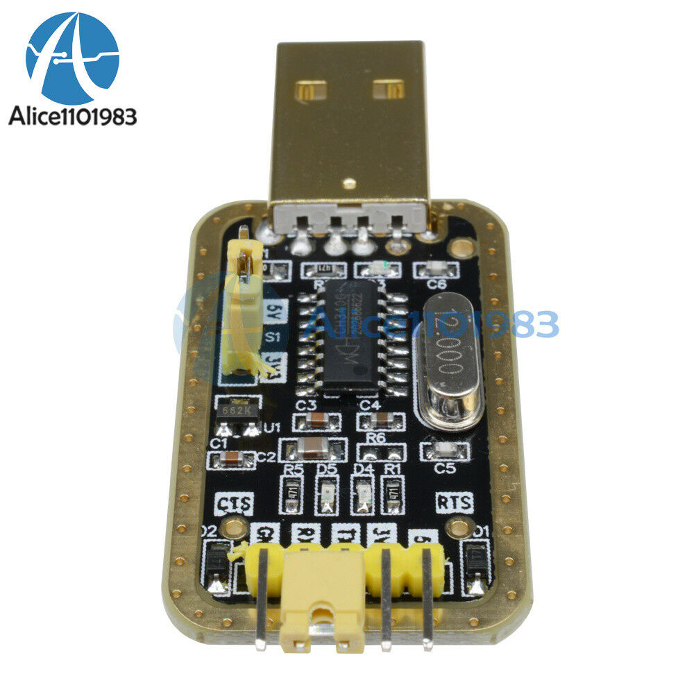CH340G RS232 Upgrade to USB TTL Auto Converter Adapter STC Brush Module Golden