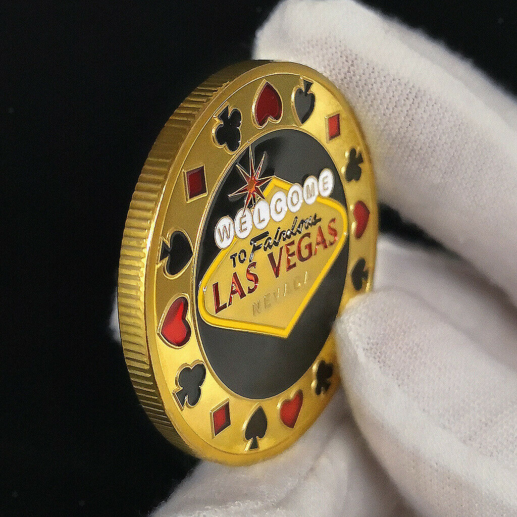 Poker Style Souvenir Alloy Commemorative Coins Collection Lucky Chips Gifts