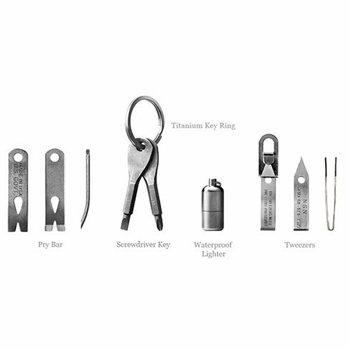 1PCS EDC Pocket Mini Pry Bar Bottle Opener Screwdriver Multi Key Chain