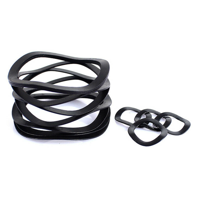 40pc M21,22,24,27~40 Wave Wavy Spring Crinkle Washer Kit Black Zinc Plated Steel