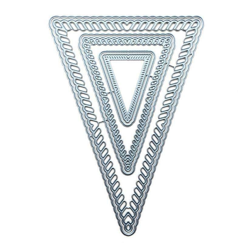 Triangle Metal Cutting Dies Stencil Scrapbooking DIY Album Stamp Paper mbossing