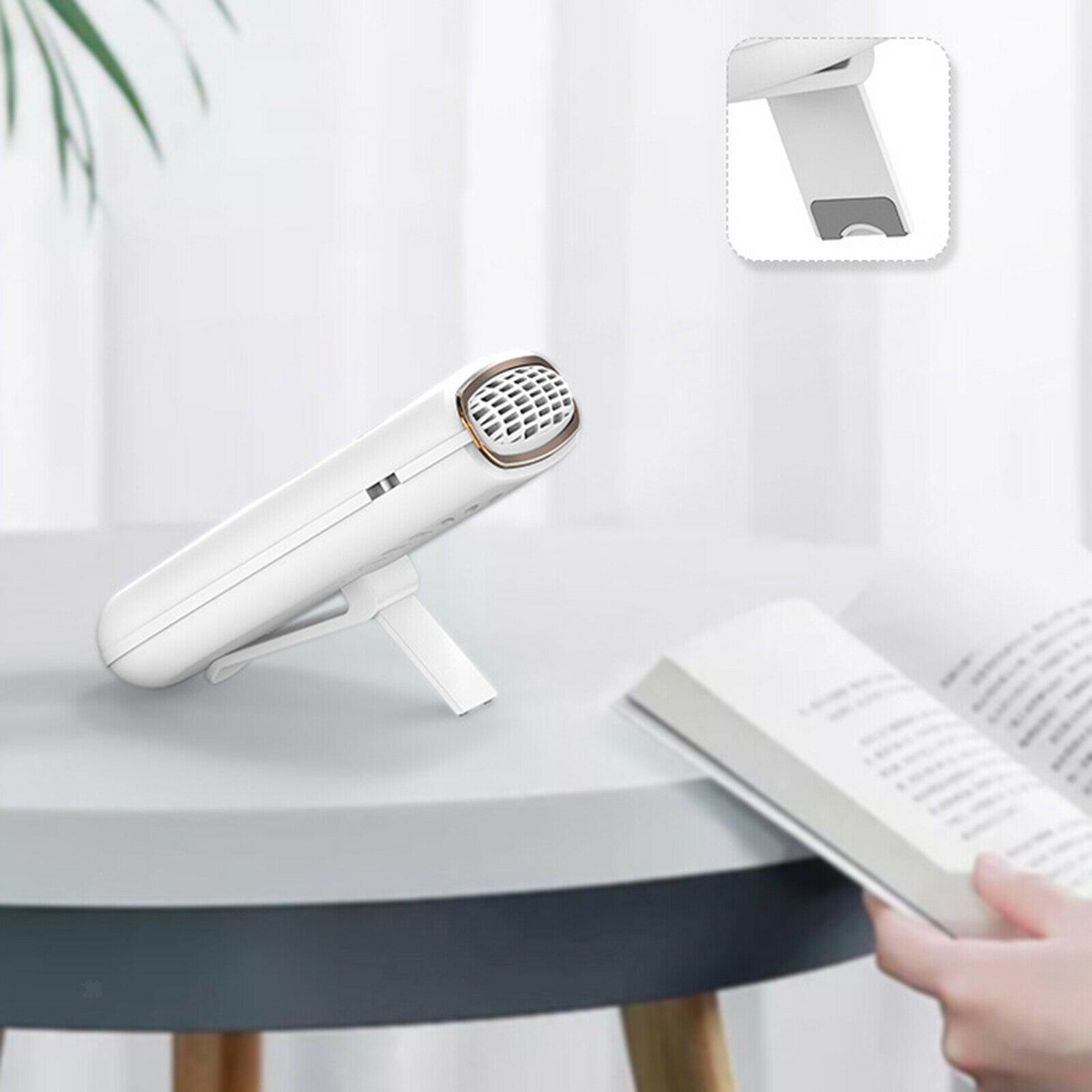 Neck Fan Handheld Fan Rechargeable Battery Operated with 3 Adjustable White