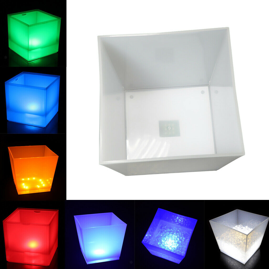 LED Luminous Ice Bucket Beer Wine Whisky Cooler Barrel 10L for Club Bar Party