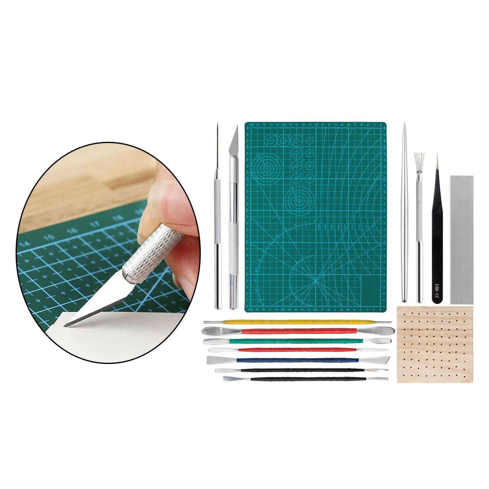 Set of 15 Clay Sculpting Tools DIY Kit for Professionals School Beginners