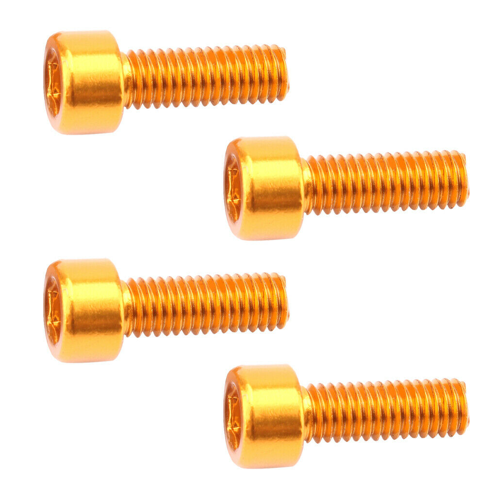 40x Bike Water Bottle Cage Holder Bolts Hex Socket Screws Durable Yellow