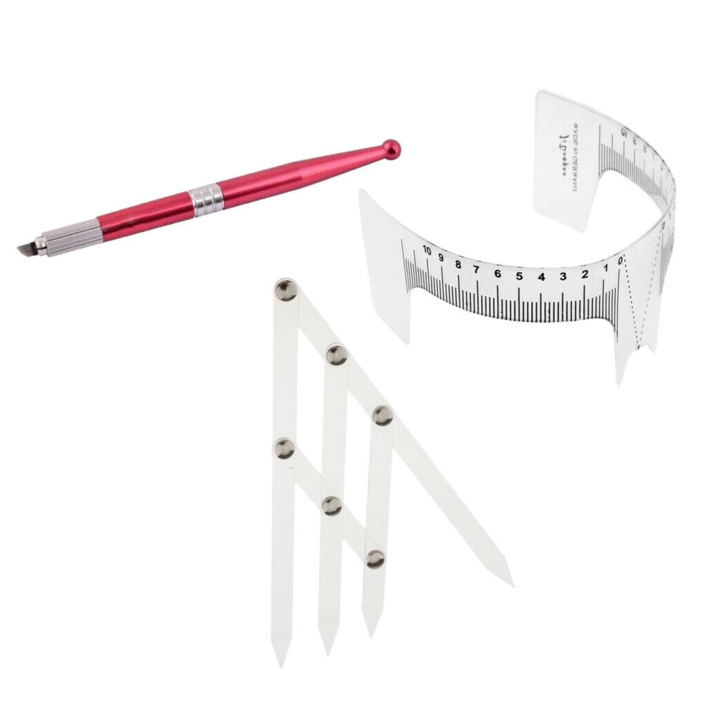 Eyebrow Ruler Microblading  Pen Eyebrow Tweezer for Professionals And Beginners