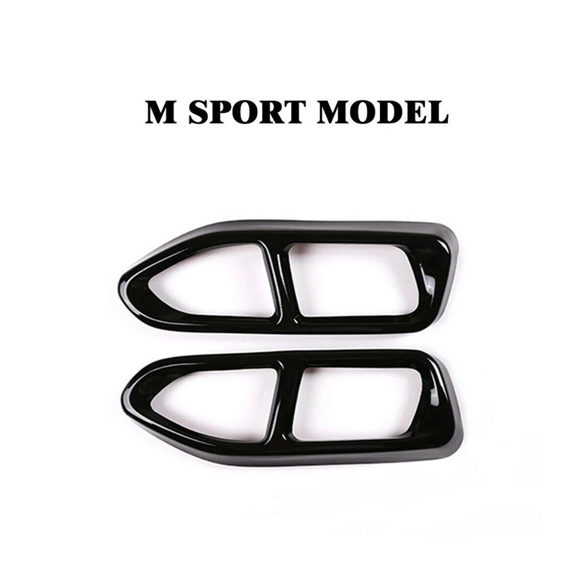 2PCS For BMW 7 Series G11 G12 2016-2018 Black Car Stainless Exhaust Pipe Cover