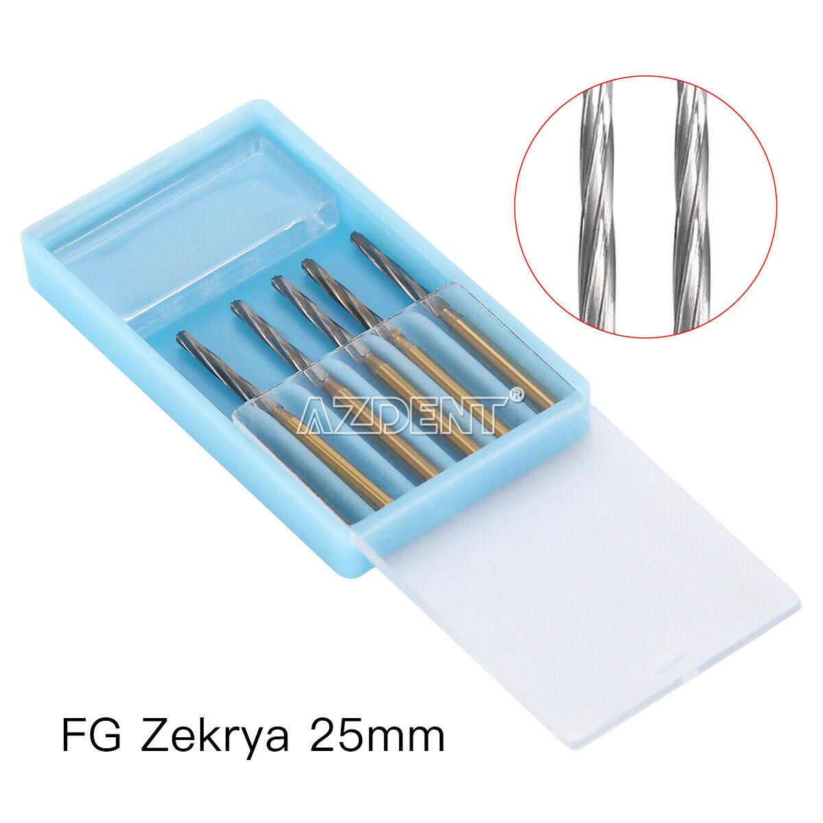 10X Dental Surgical Zekrya Carbide Tungsten Bone Finishing Burs FG Bur 25mm