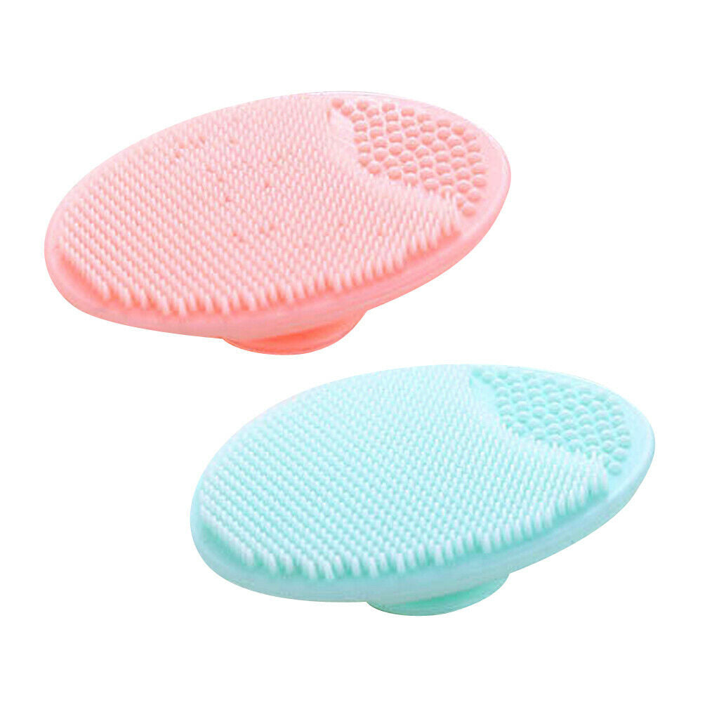 Set of 2x Exfoliator Face Cleansing Pads Silicone Facial Skin Pores Scrubber