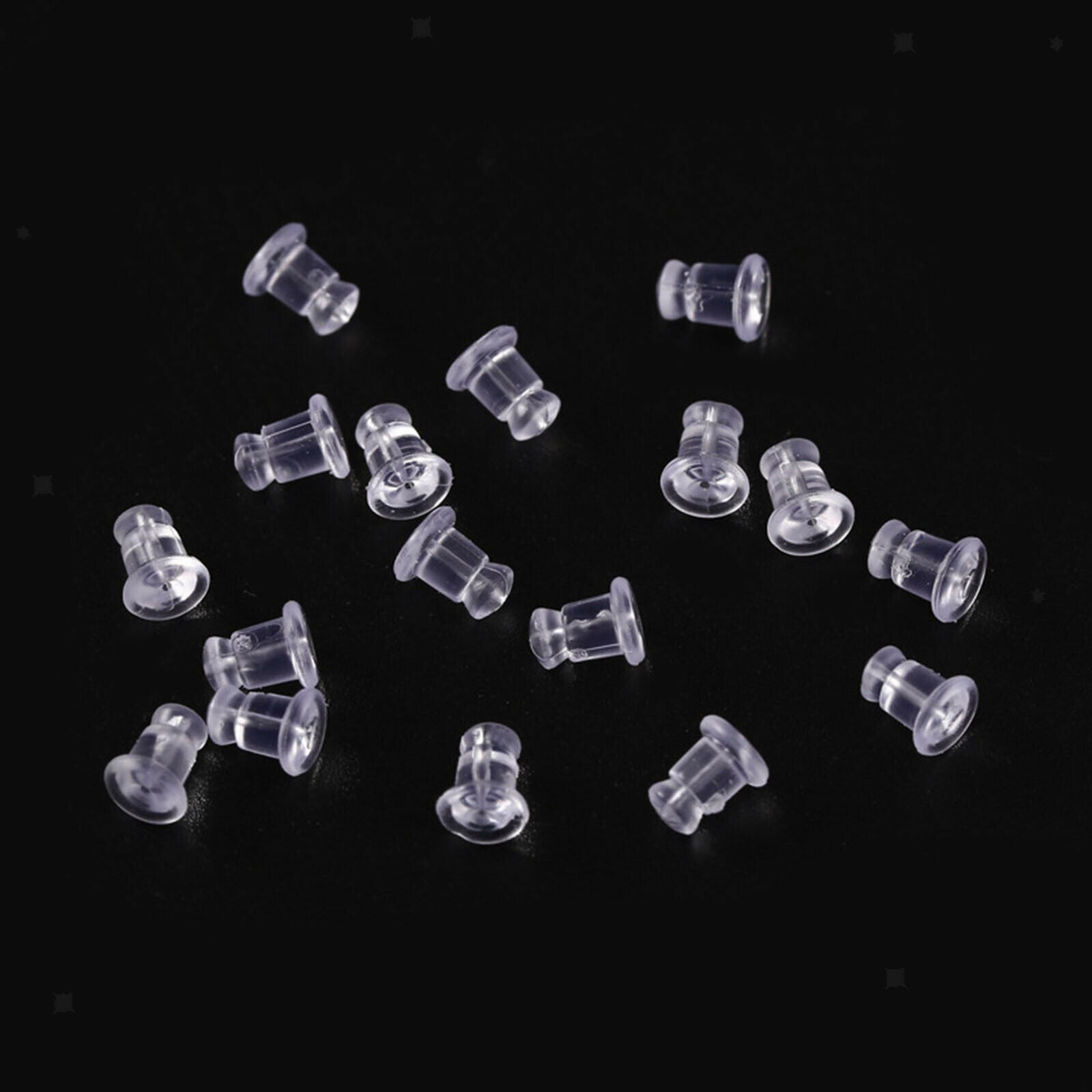 1000x Silicone Earring Backs Rubber Bullet Earring Clutch Holders Nuts
