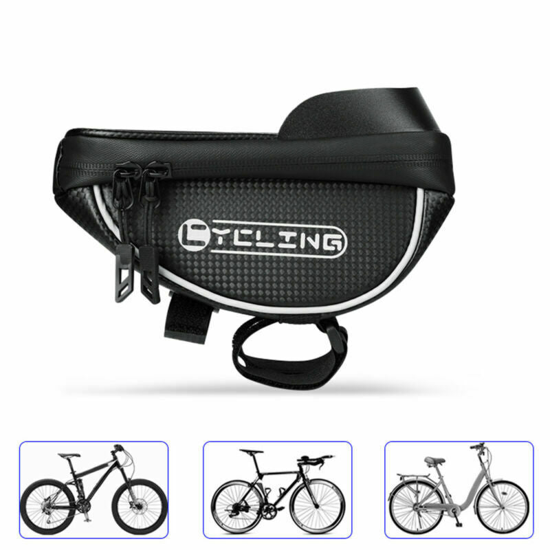 Waterproof Bicycle Phone Frame Bag Cycling Double Pouch Bike Accessories