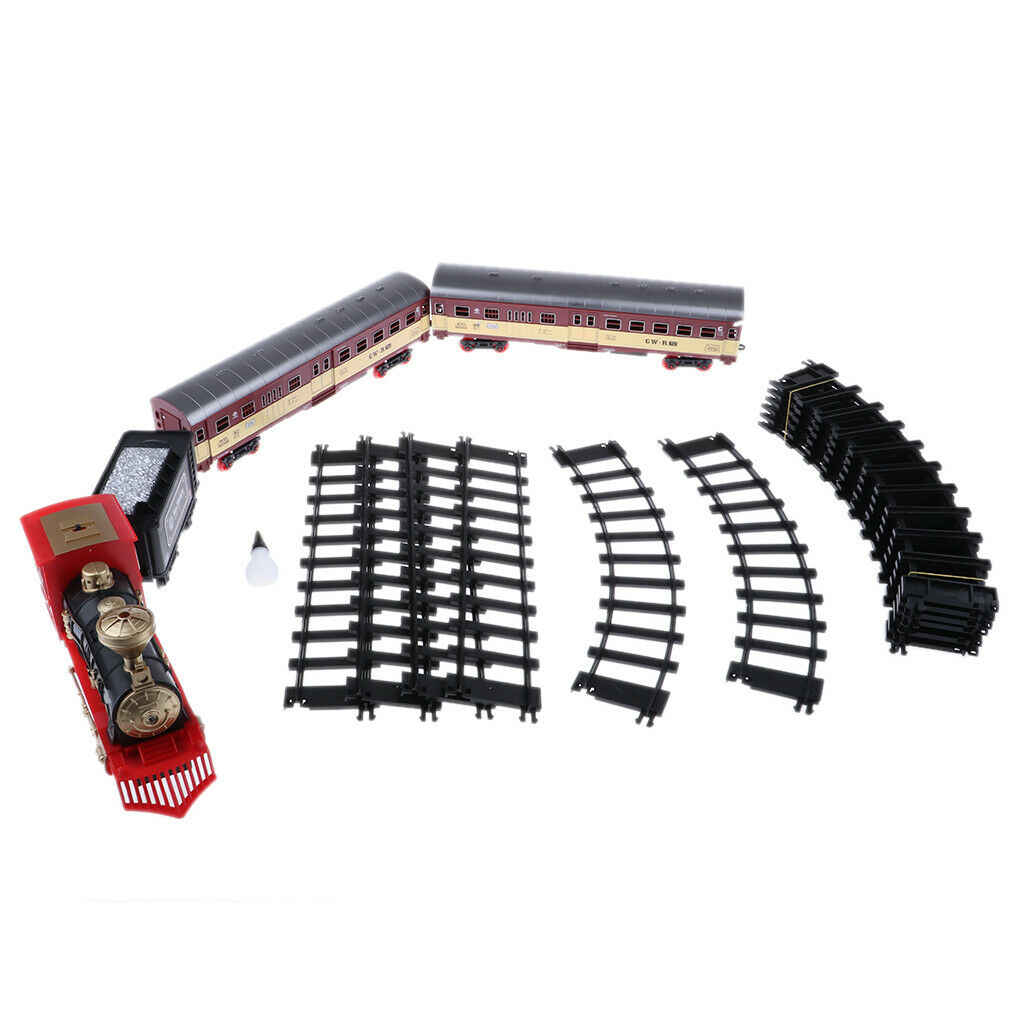 Kids Classic Locomotive Steam Train Battery Operated Train with Sound Lights