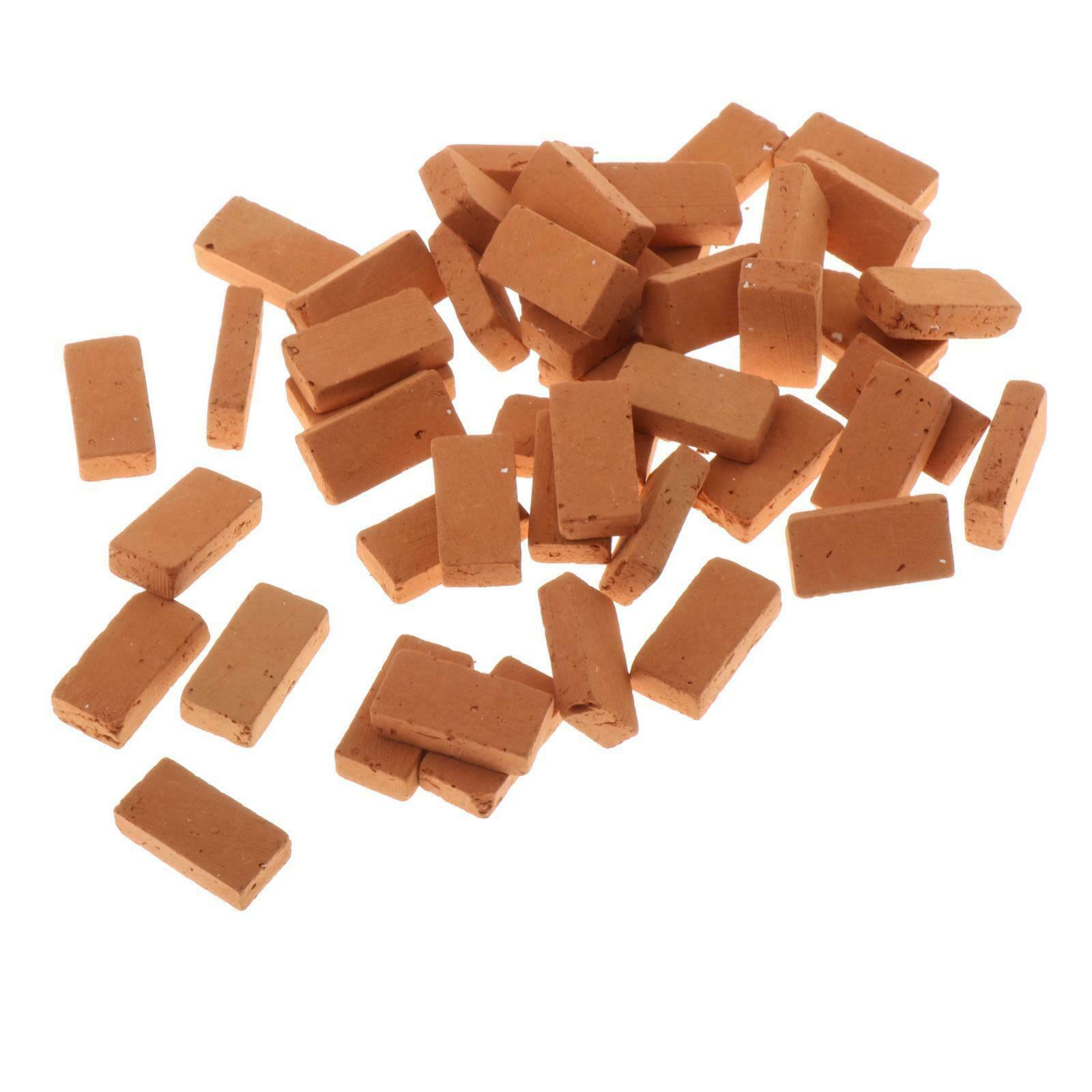 50x Realistic 1:16 Scale Clay Brick Building Armor Scenery Decoration Accs